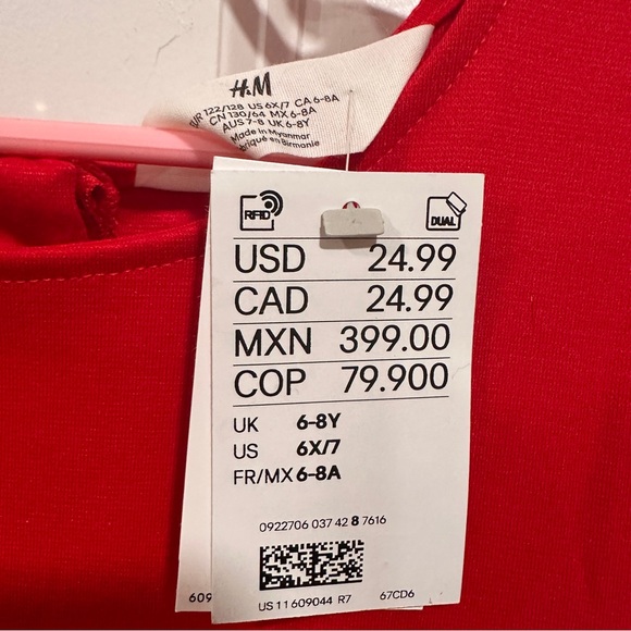 H&M Red Plaid Formal Kids Dress - Picture 4 of 7